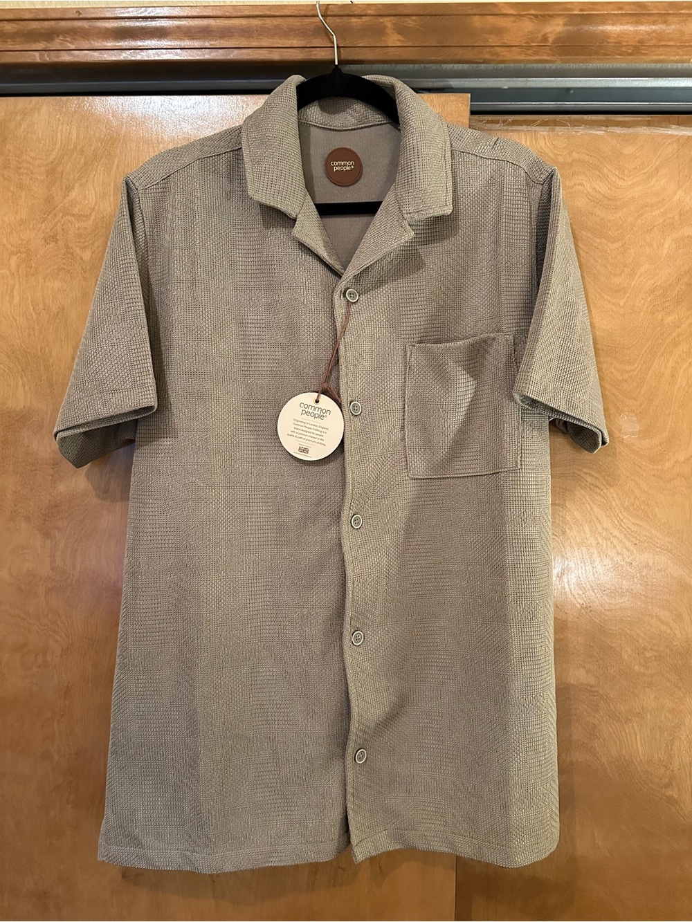 Common People Men's Short Sleeve Button-Up Shirt-Sage
